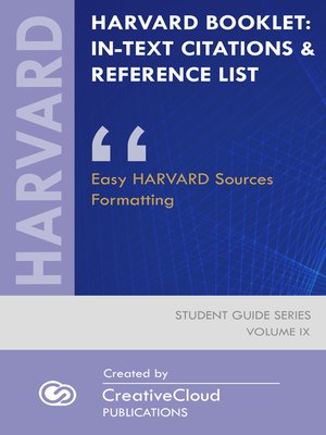 cover image of HARVARD BOOKLET